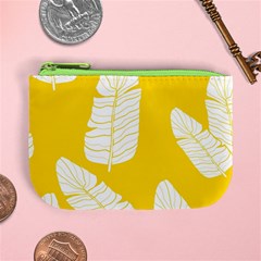 Yellow Banana Leaves Mini Coin Purse from ArtsNow.com Front