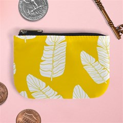 Yellow Banana Leaves Mini Coin Purse from ArtsNow.com Front