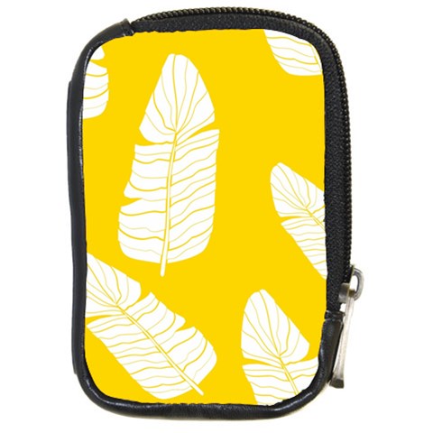 Yellow Banana Leaves Compact Camera Leather Case from ArtsNow.com Front