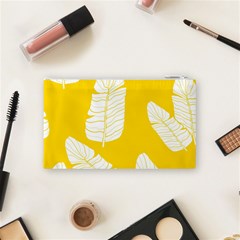 Yellow Banana Leaves Cosmetic Bag (Small) from ArtsNow.com Back