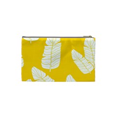 Yellow Banana Leaves Cosmetic Bag (Small) from ArtsNow.com Back