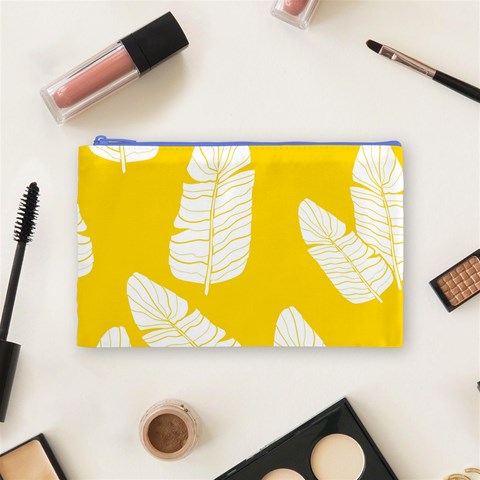 Yellow Banana Leaves Cosmetic Bag (Medium) from ArtsNow.com Front