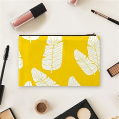 Yellow Banana Leaves Cosmetic Bag (Medium) from ArtsNow.com Back