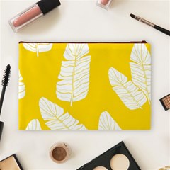 Yellow Banana Leaves Cosmetic Bag (Large) from ArtsNow.com Back