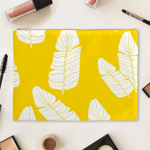 Yellow Banana Leaves Cosmetic Bag (XL) from ArtsNow.com Front