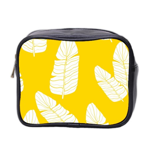 Yellow Banana Leaves Mini Toiletries Bag (Two Sides) from ArtsNow.com Front