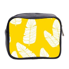 Yellow Banana Leaves Mini Toiletries Bag (Two Sides) from ArtsNow.com Back