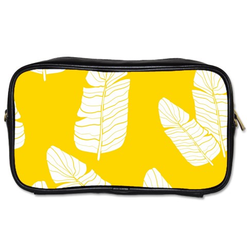 Yellow Banana Leaves Toiletries Bag (Two Sides) from ArtsNow.com Front