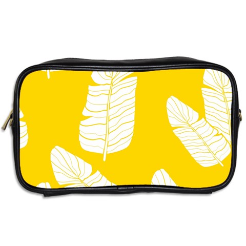 Yellow Banana Leaves Toiletries Bag (Two Sides) from ArtsNow.com Back