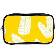 Yellow Banana Leaves Toiletries Bag (Two Sides) from ArtsNow.com Back