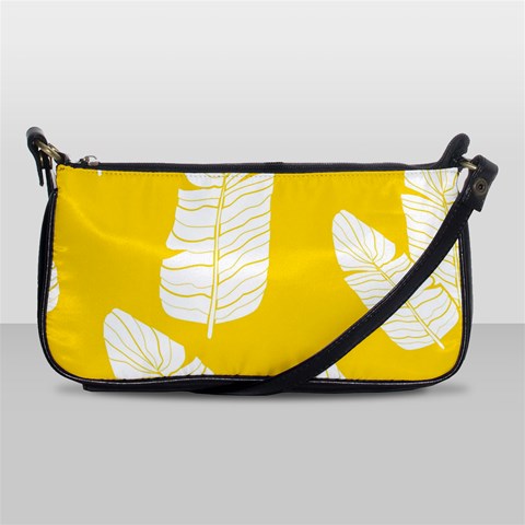 Yellow Banana Leaves Shoulder Clutch Bag from ArtsNow.com Front