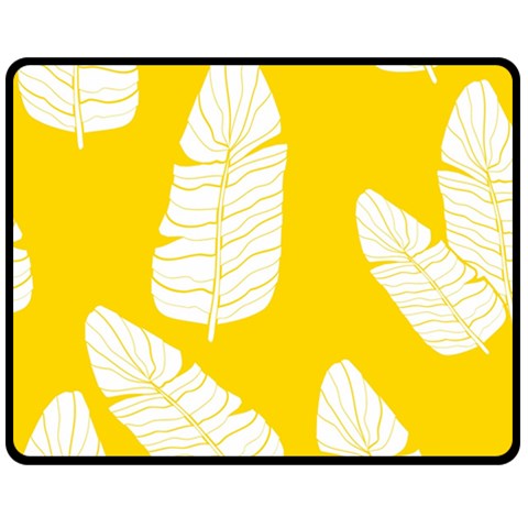 Yellow Banana Leaves Fleece Blanket (Medium) from ArtsNow.com 60 x50  Blanket Front