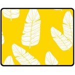 Yellow Banana Leaves Fleece Blanket (Medium)