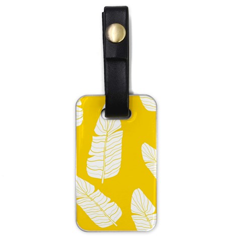 Yellow Banana Leaves Luggage Tag (one side) from ArtsNow.com Front