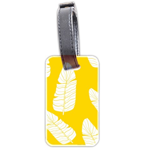 Yellow Banana Leaves Luggage Tag (two sides) from ArtsNow.com Front