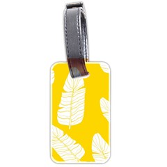 Yellow Banana Leaves Luggage Tag (two sides) from ArtsNow.com Back