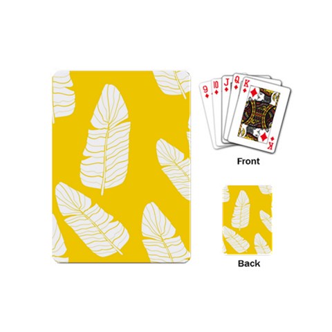 Yellow Banana Leaves Playing Cards Single Design (Mini) from ArtsNow.com Back