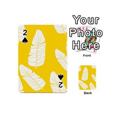 Yellow Banana Leaves Playing Cards 54 Designs (Mini) from ArtsNow.com Front - Spade2