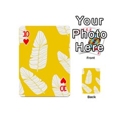 Yellow Banana Leaves Playing Cards 54 Designs (Mini) from ArtsNow.com Front - Heart10