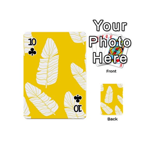 Yellow Banana Leaves Playing Cards 54 Designs (Mini) from ArtsNow.com Front - Club10