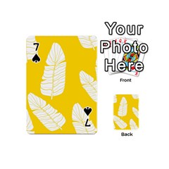 Yellow Banana Leaves Playing Cards 54 Designs (Mini) from ArtsNow.com Front - Spade7