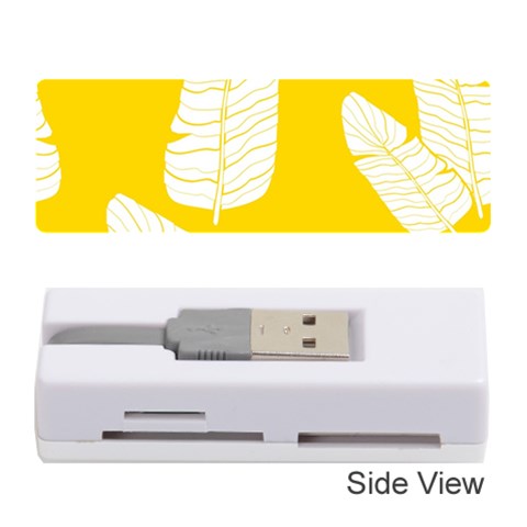 Yellow Banana Leaves Memory Card Reader (Stick) from ArtsNow.com Front