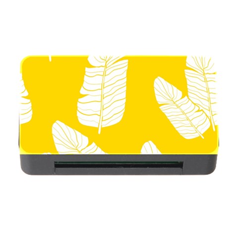 Yellow Banana Leaves Memory Card Reader with CF from ArtsNow.com Front