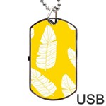 Yellow Banana Leaves Dog Tag USB Flash (One Side)