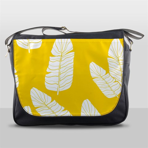 Yellow Banana Leaves Messenger Bag from ArtsNow.com Front