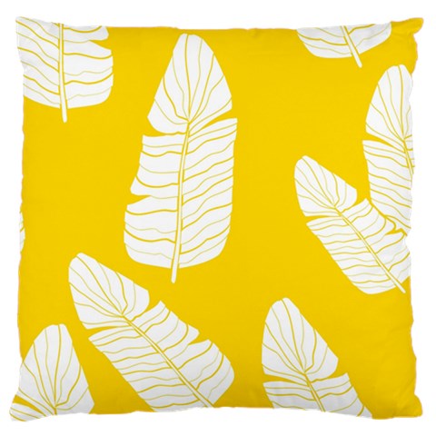 Yellow Banana Leaves Large Cushion Case (One Side) from ArtsNow.com Front