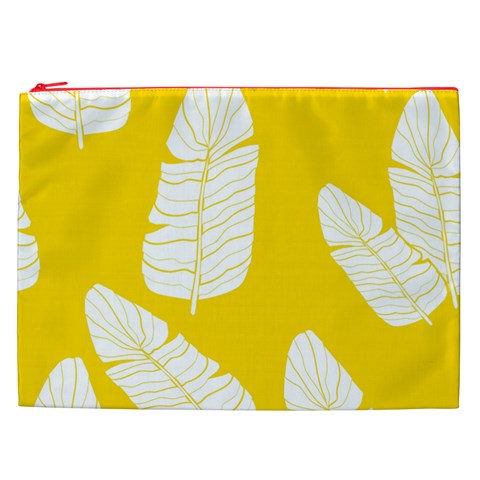 Yellow Banana Leaves Cosmetic Bag (XXL) from ArtsNow.com Front