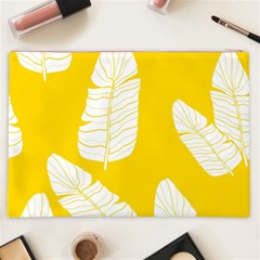 Yellow Banana Leaves Cosmetic Bag (XXL) from ArtsNow.com Back