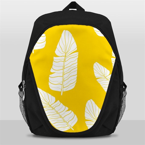 Yellow Banana Leaves Backpack Bag from ArtsNow.com Front