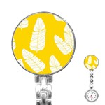 Yellow Banana Leaves Stainless Steel Nurses Watch