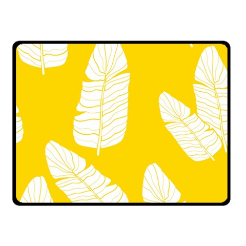 Yellow Banana Leaves Double Sided Fleece Blanket (Small) from ArtsNow.com 45 x34  Blanket Front