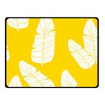 Yellow Banana Leaves Double Sided Fleece Blanket (Small)