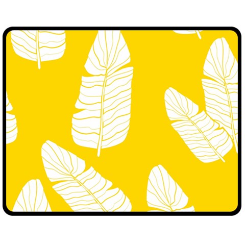 Yellow Banana Leaves Double Sided Fleece Blanket (Medium) from ArtsNow.com 58.8 x47.4  Blanket Front