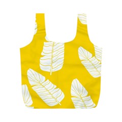 Yellow Banana Leaves Full Print Recycle Bag (M) from ArtsNow.com Front