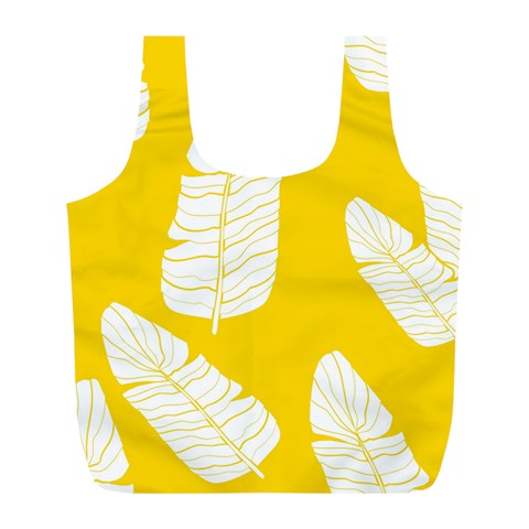 Yellow Banana Leaves Full Print Recycle Bag (L) from ArtsNow.com Front