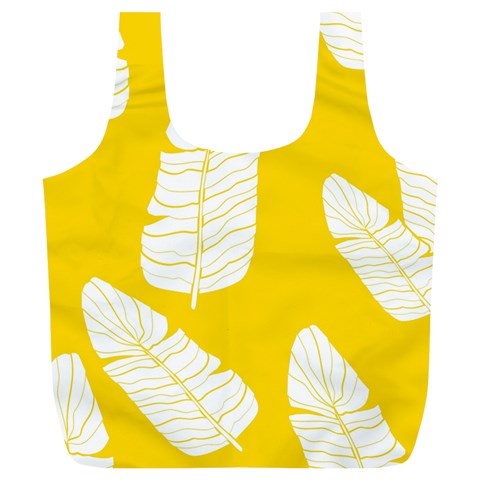 Yellow Banana Leaves Full Print Recycle Bag (XL) from ArtsNow.com Front