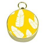 Yellow Banana Leaves Gold Compass