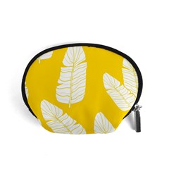 Yellow Banana Leaves Accessory Pouch (Small) from ArtsNow.com Front