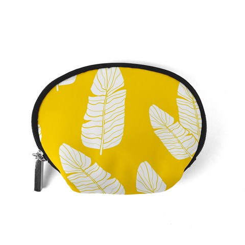 Yellow Banana Leaves Accessory Pouch (Small) from ArtsNow.com Back