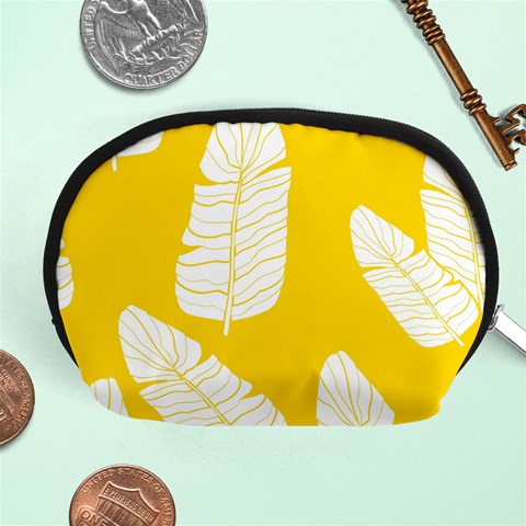 Yellow Banana Leaves Accessory Pouch (Medium) from ArtsNow.com Front