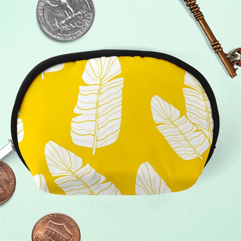 Yellow Banana Leaves Accessory Pouch (Medium) from ArtsNow.com Back