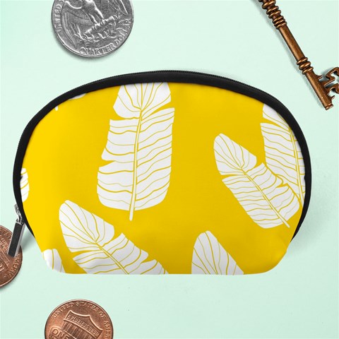 Yellow Banana Leaves Accessory Pouch (Large) from ArtsNow.com Back