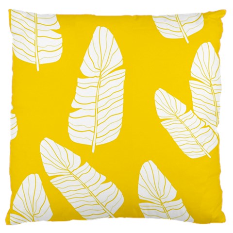 Yellow Banana Leaves Standard Flano Cushion Case (One Side) from ArtsNow.com Front