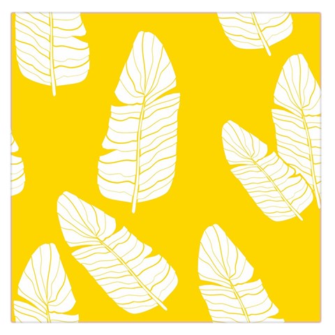 Yellow Banana Leaves Square Satin Scarf (36  x 36 ) from ArtsNow.com Front