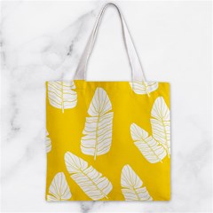 Yellow Banana Leaves Zipper Grocery Tote Bag from ArtsNow.com Front