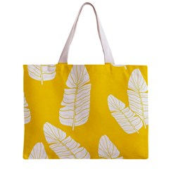 Yellow Banana Leaves Zipper Mini Tote Bag from ArtsNow.com Front